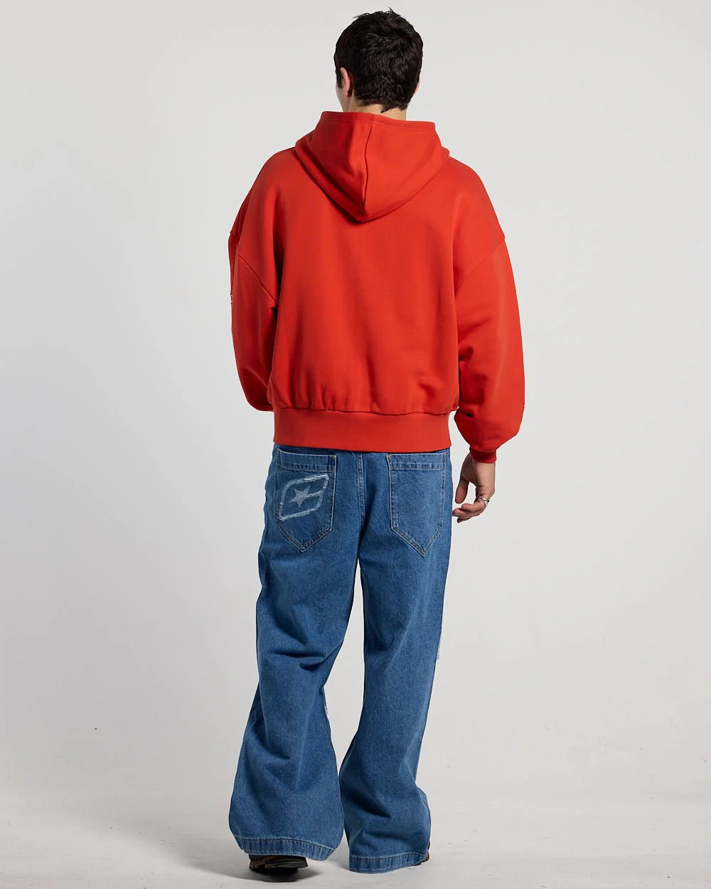 PRESTIGE ZIP HOODIE RED & WHITE - Image 4