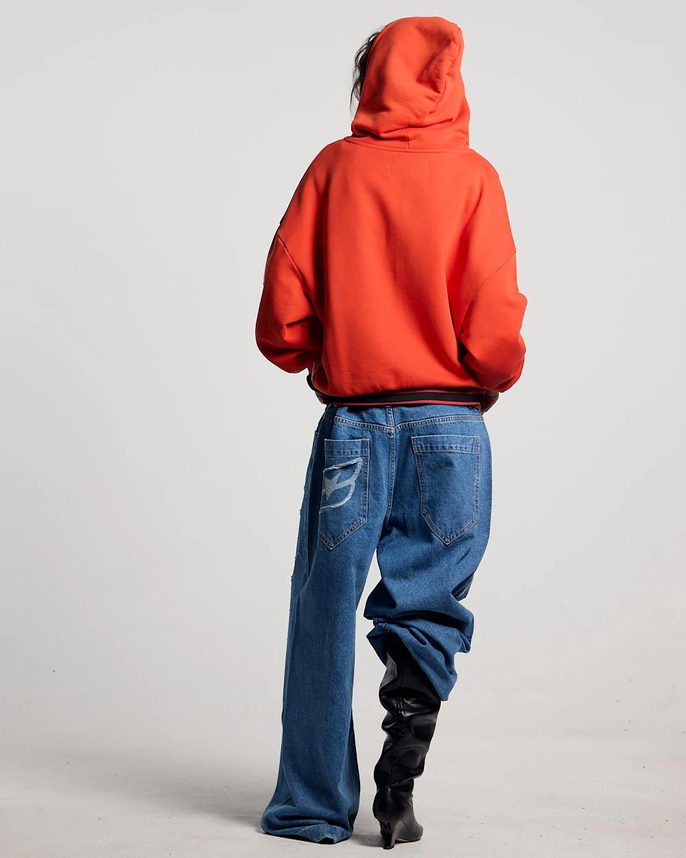 PRESTIGE ZIP HOODIE RED & WHITE - Image 6