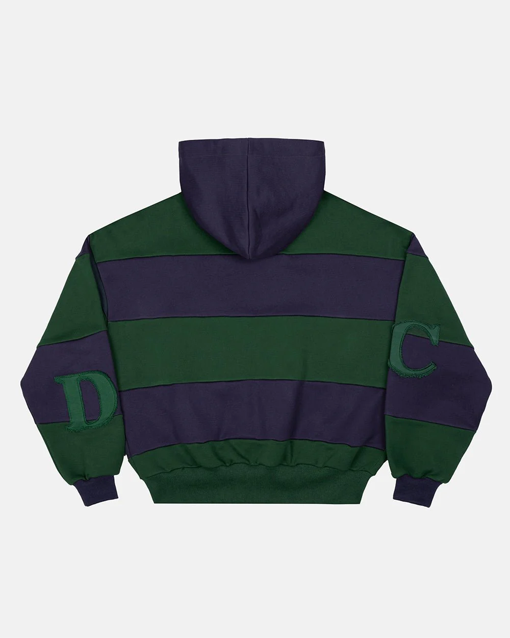 PUZZLE ZIP HOODIE GREEN & NAVY - Image 3