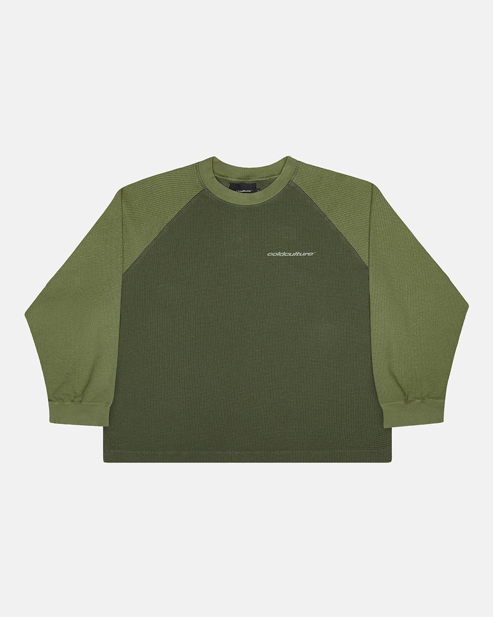 RANGLAN BICOLOR THERMAL LONGSLEEVE GREEN - Image 2