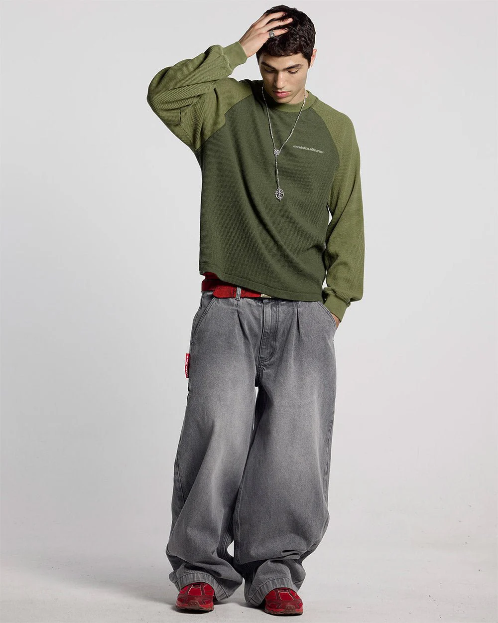 RANGLAN BICOLOR THERMAL LONGSLEEVE GREEN - Image 4
