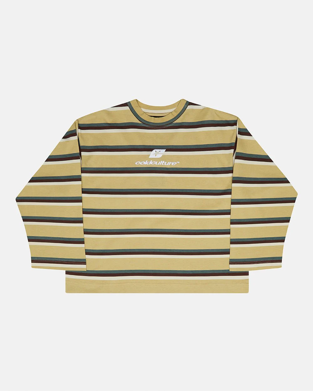 RAY CURVED LONGSLEEVE YELLOW & BROWN - Image 4