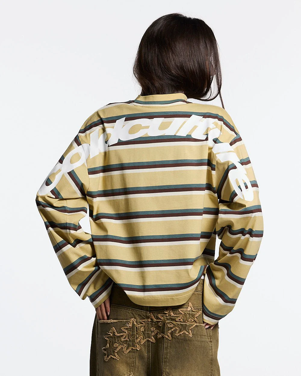 RAY CURVED LONGSLEEVE YELLOW & BROWN - Image 5