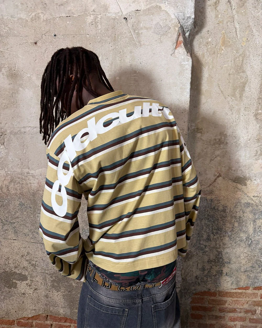 RAY CURVED LONGSLEEVE YELLOW & BROWN - Image 7