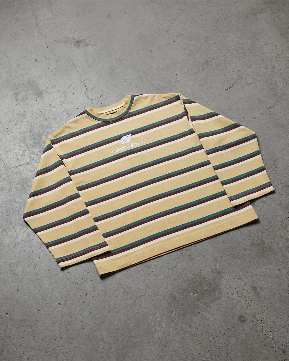 RAY CURVED LONGSLEEVE YELLOW & BROWN - Image 9