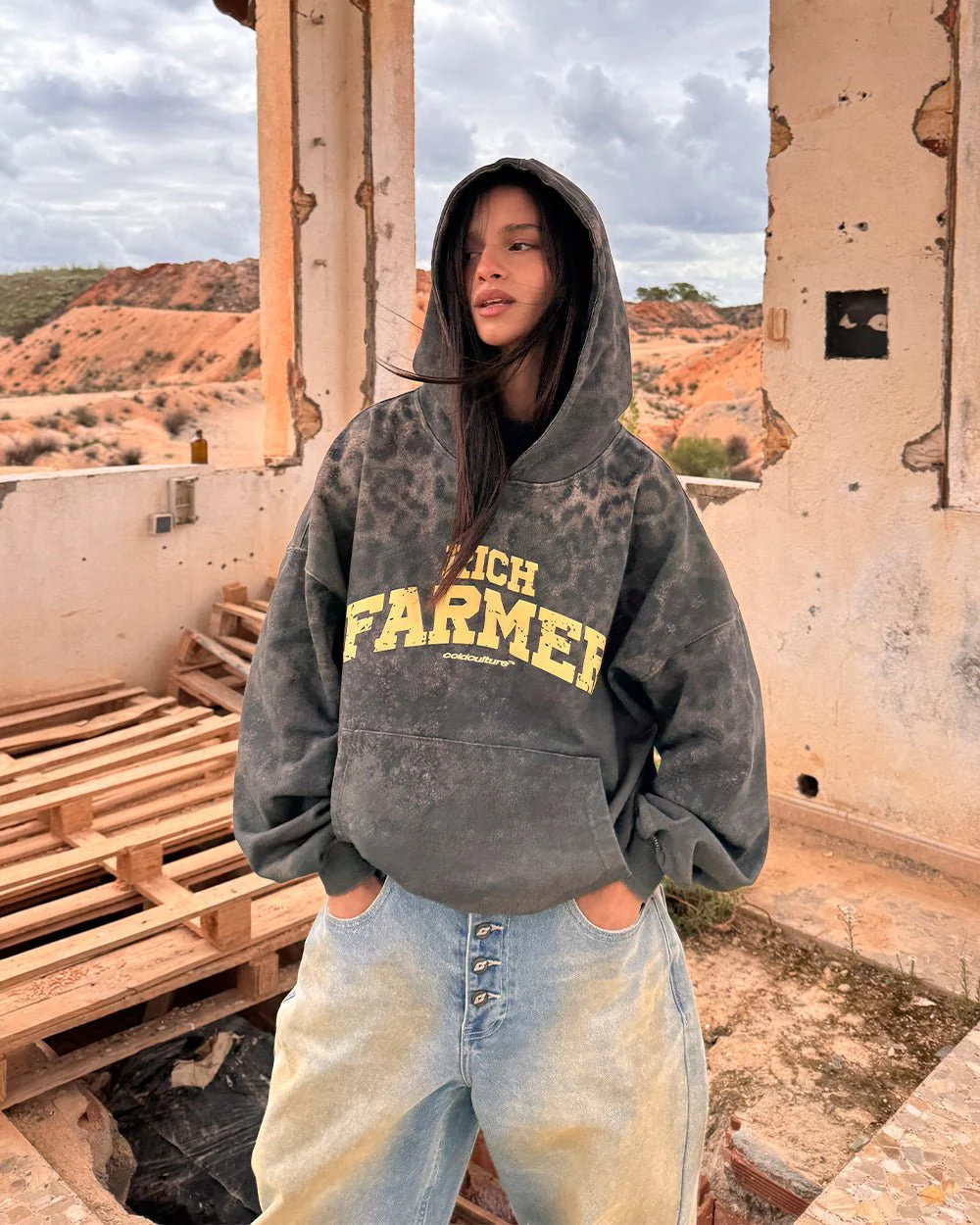 RICH FARMER HOODIE DARK GREY - Image 8