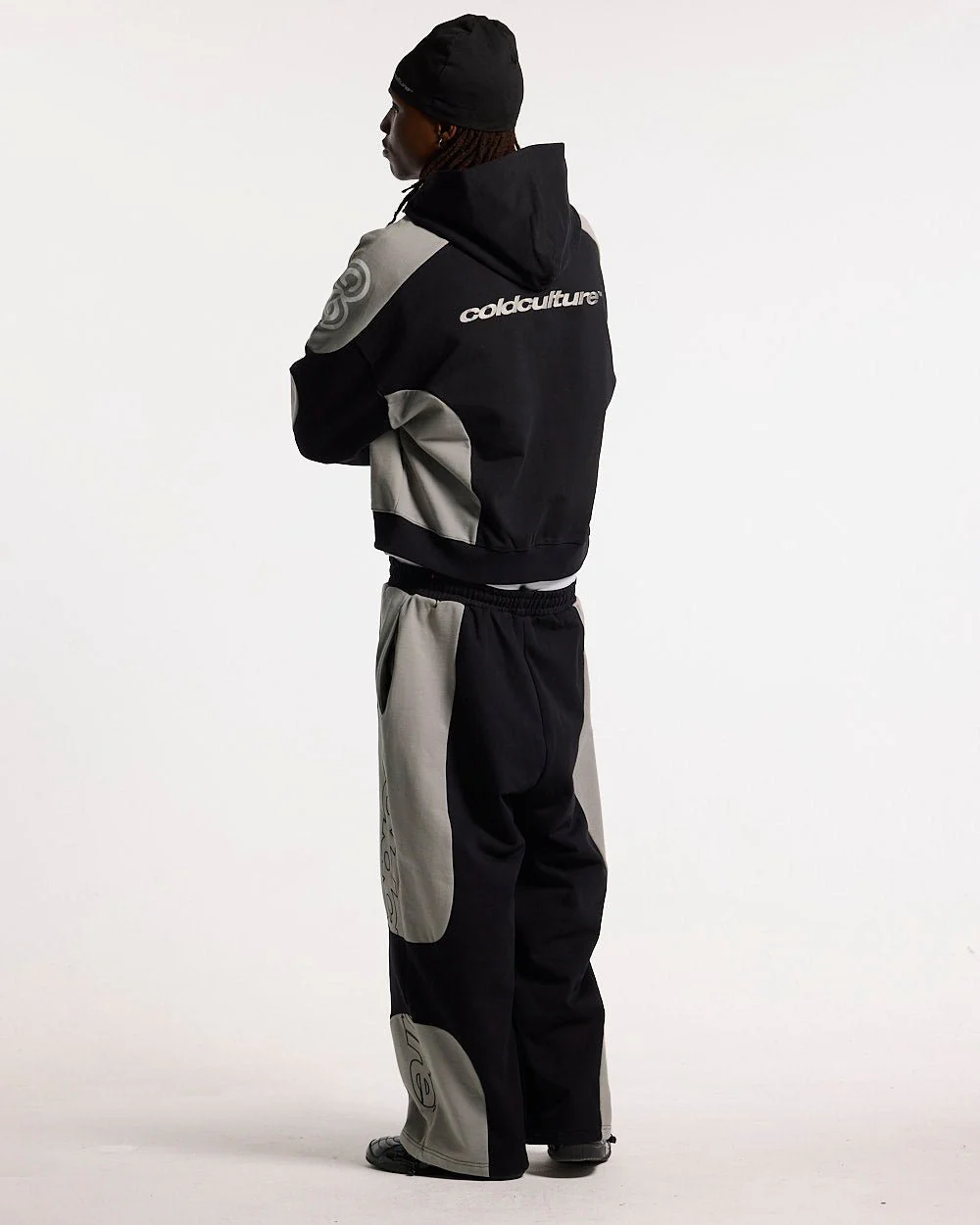 RIDER ZIP HOODIE BLACK & GREY - Image 4