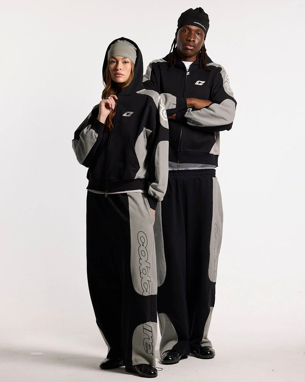 RIDER ZIP HOODIE BLACK & GREY - Image 7