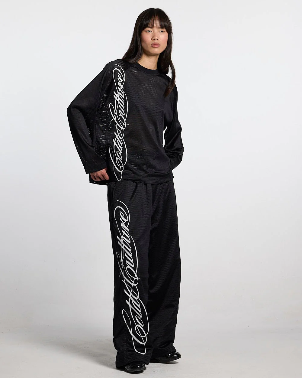 RIOT MESH SWEATPANTS BLACK - Image 10