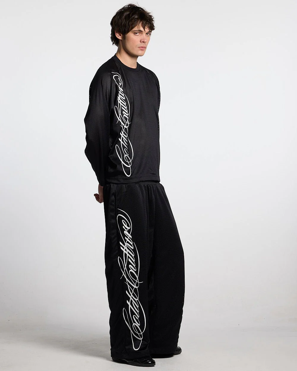 RIOT MESH SWEATPANTS BLACK - Image 3