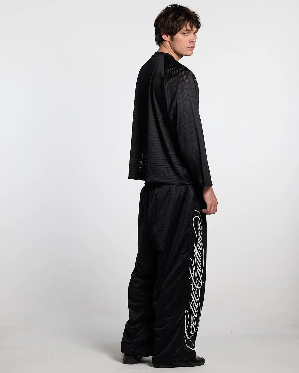 RIOT MESH SWEATPANTS BLACK - Image 7