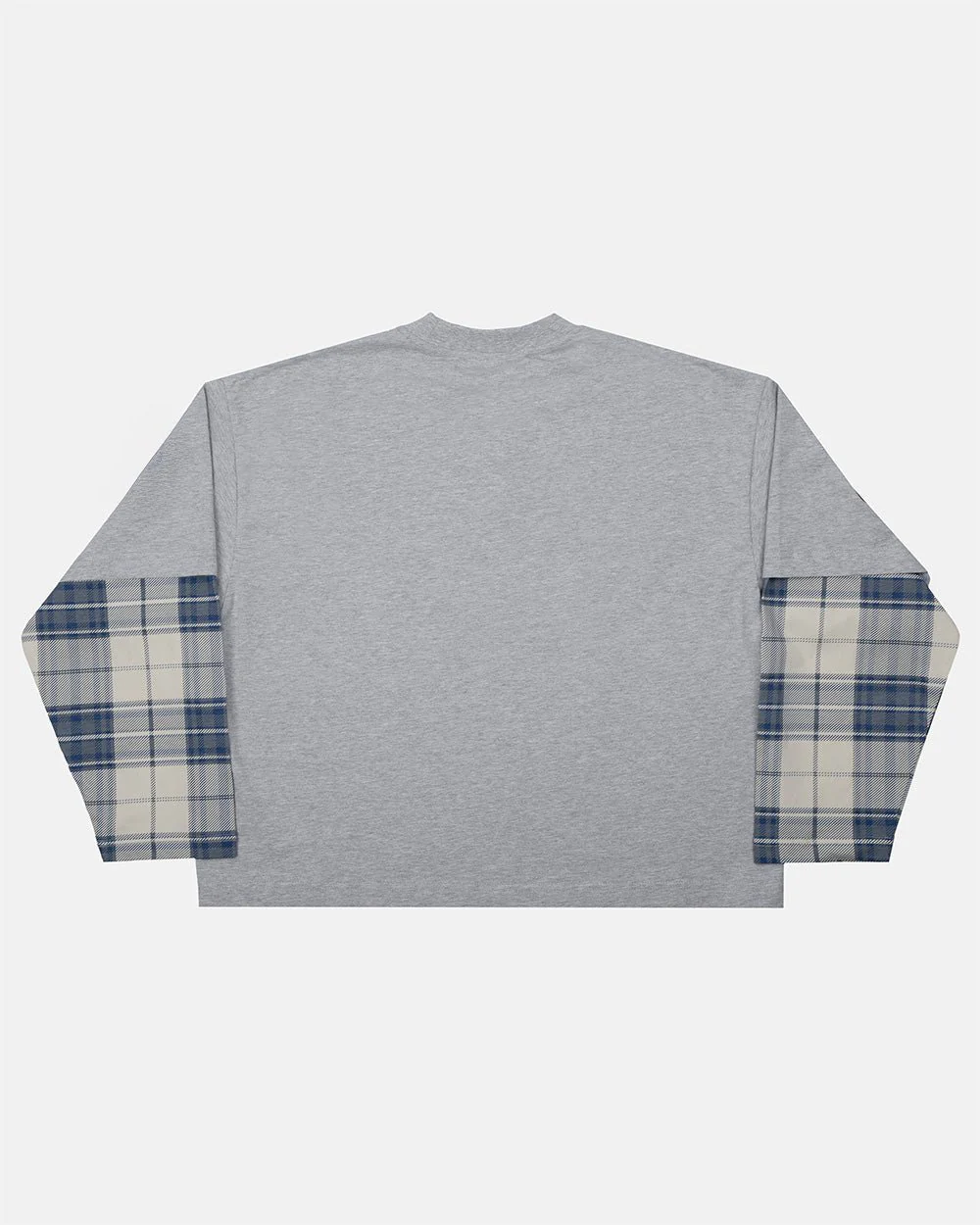 SCRIPT DOUBLE LONGSLEEVE HEATHER GREY - Image 3