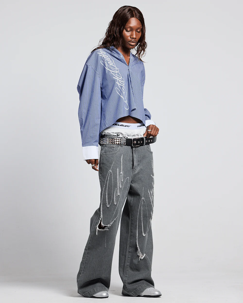 SCRIPT SHIRT BLUE & WHITE - Image 4