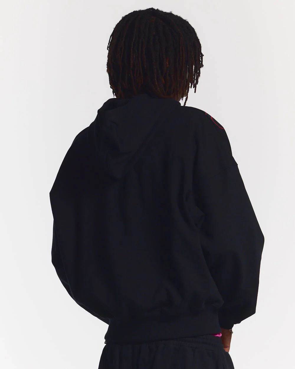 SCRIPT ZIP HOODIE BLACK - Image 4