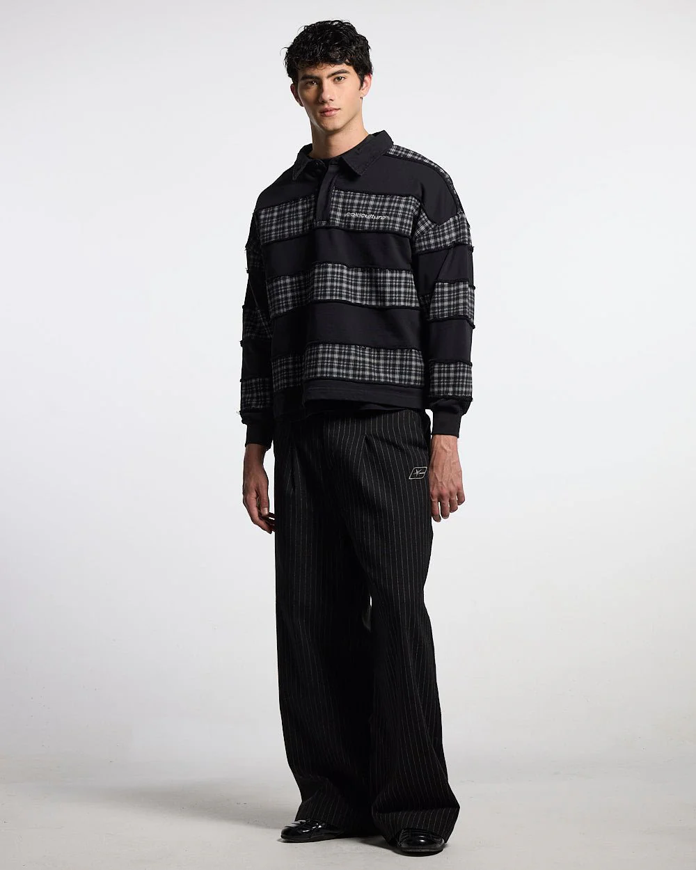 SEAM EFFECT LINE PANTS BLACK - Image 5