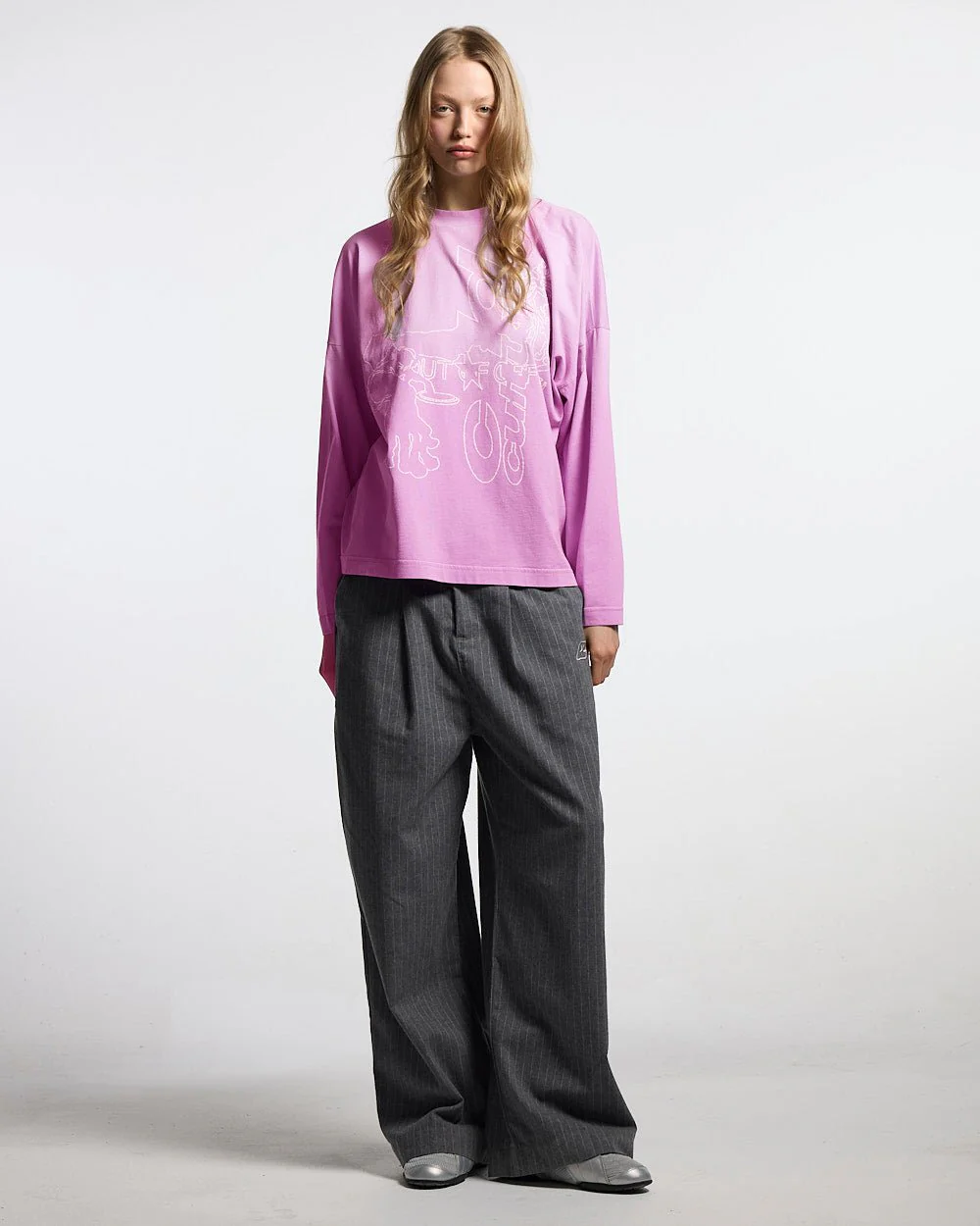 SEAM EFFECT LINE PANTS GREY - Image 8