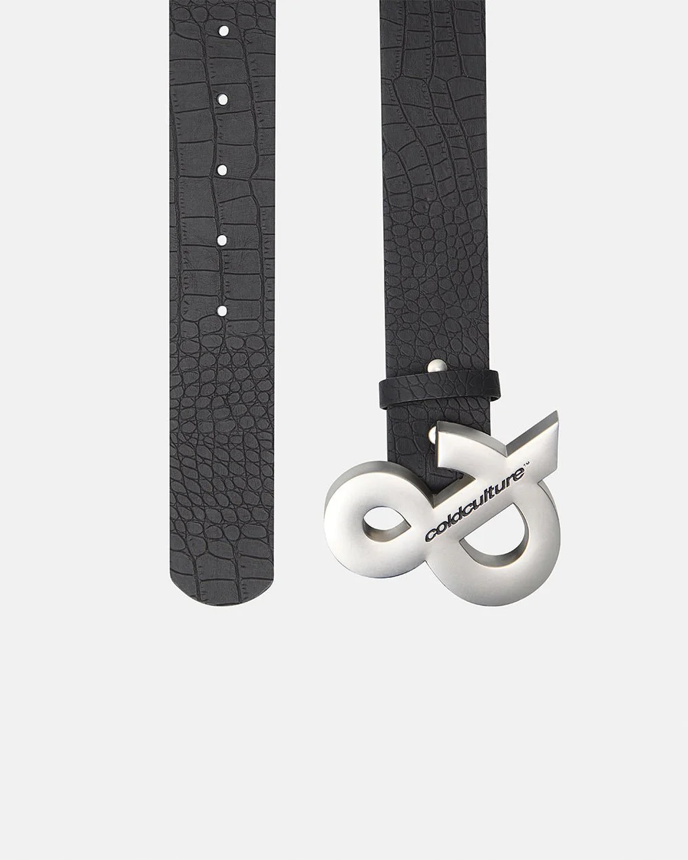 SNAKE & SKIN LEATHER BELT BLACK - Image 2