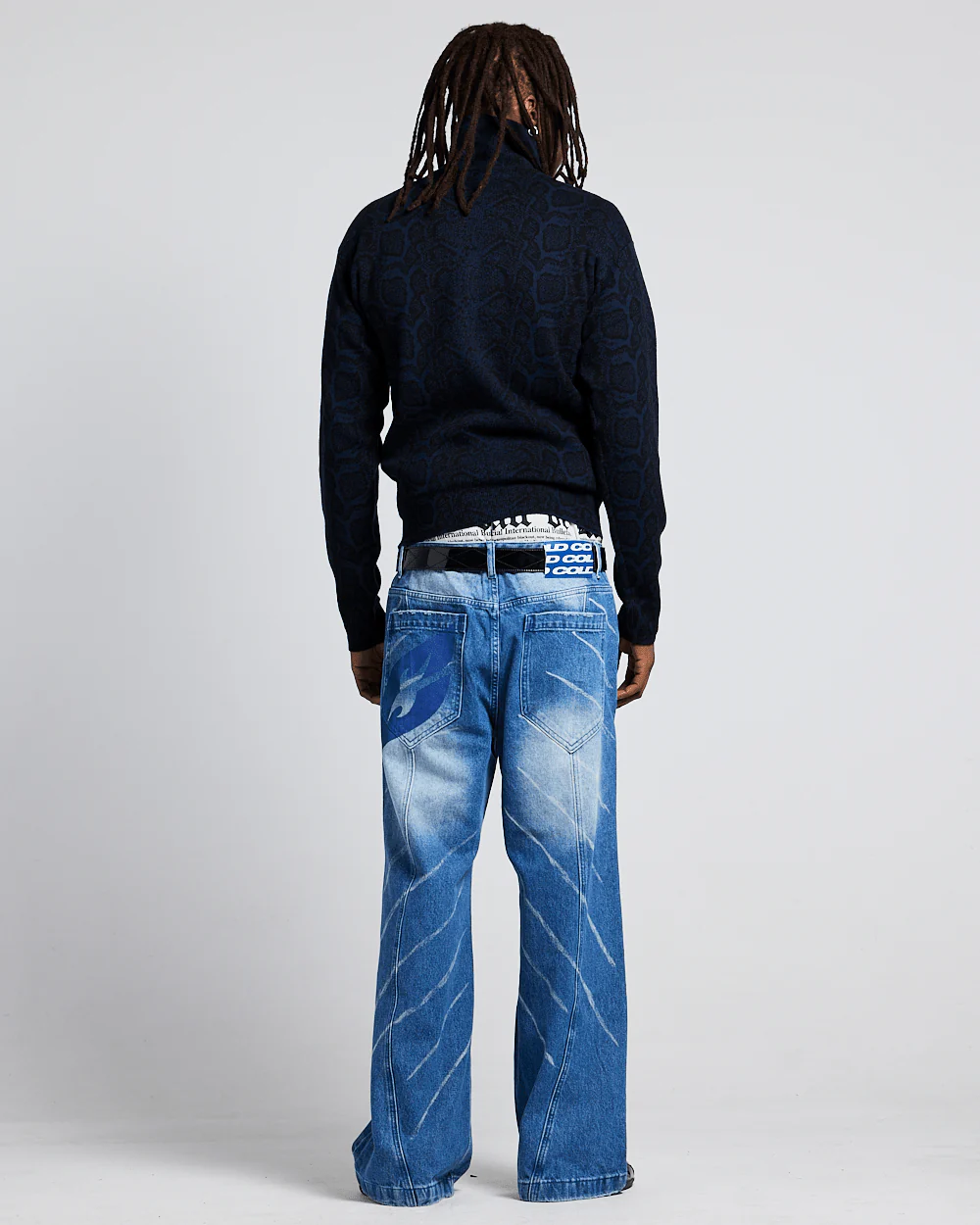 SNAKE ZIP KNIT DARK BLUE - Image 4