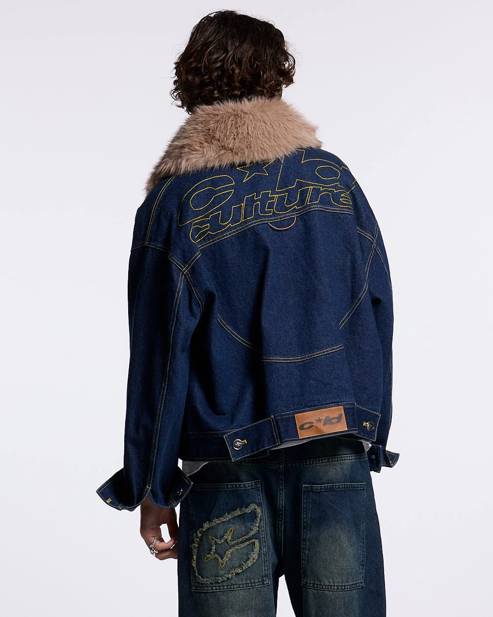SOFT FUR DENIM JACKET RAW DENIM - Image 4
