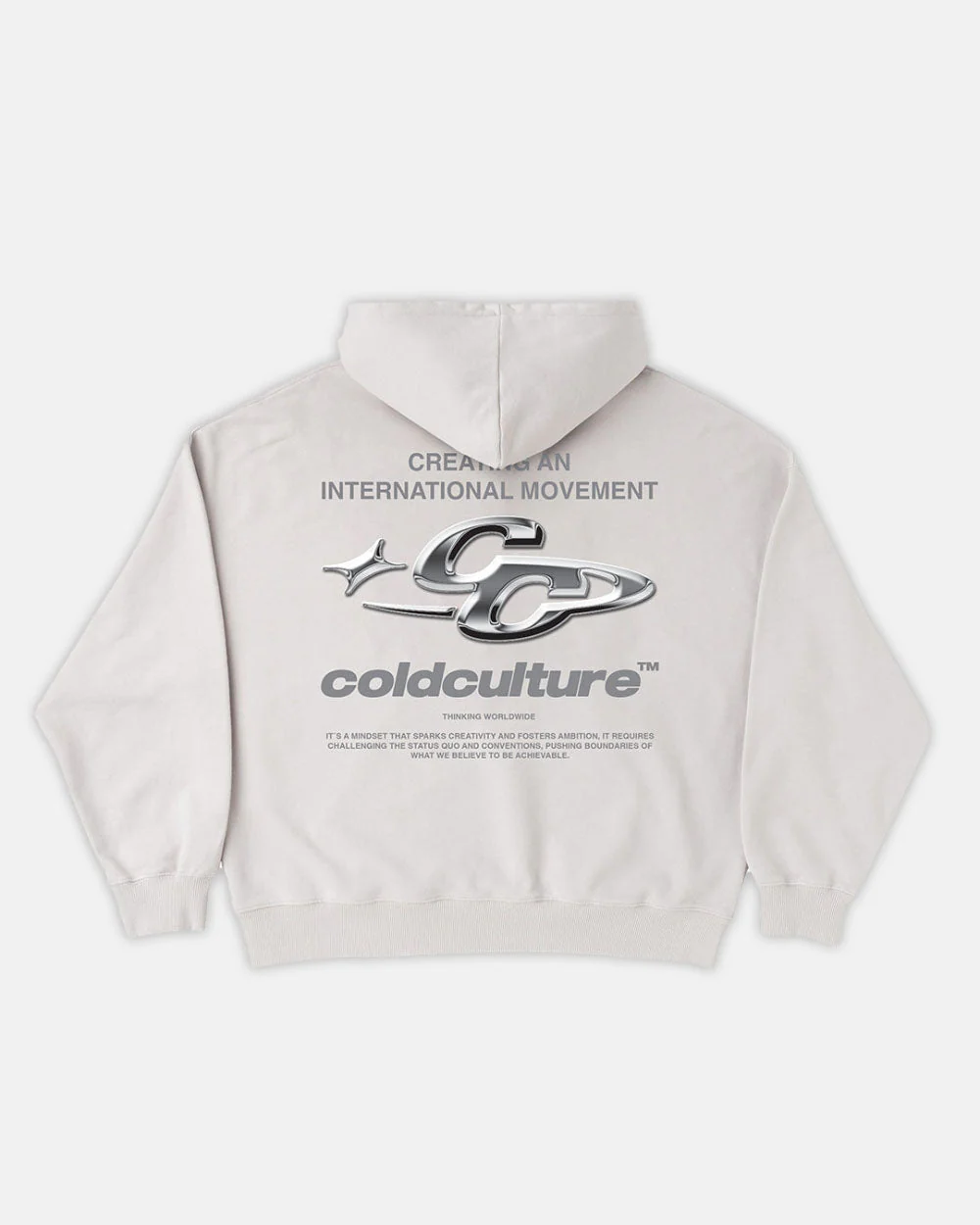 SPARKLY HOODIE PEARL GREY
