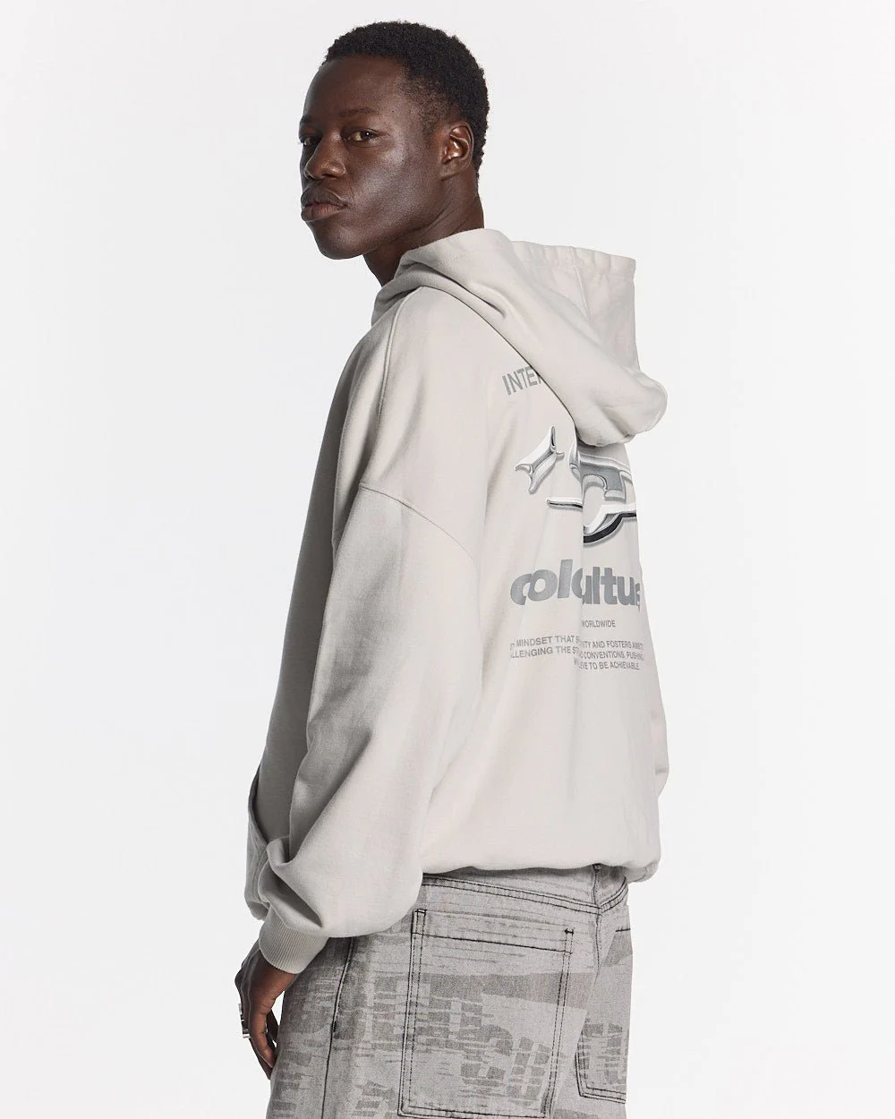 SPARKLY HOODIE PEARL GREY - Image 2