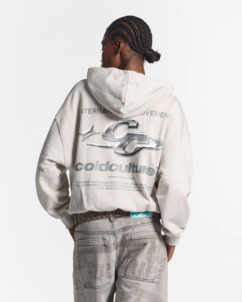 SPARKLY HOODIE PEARL GREY - Image 5