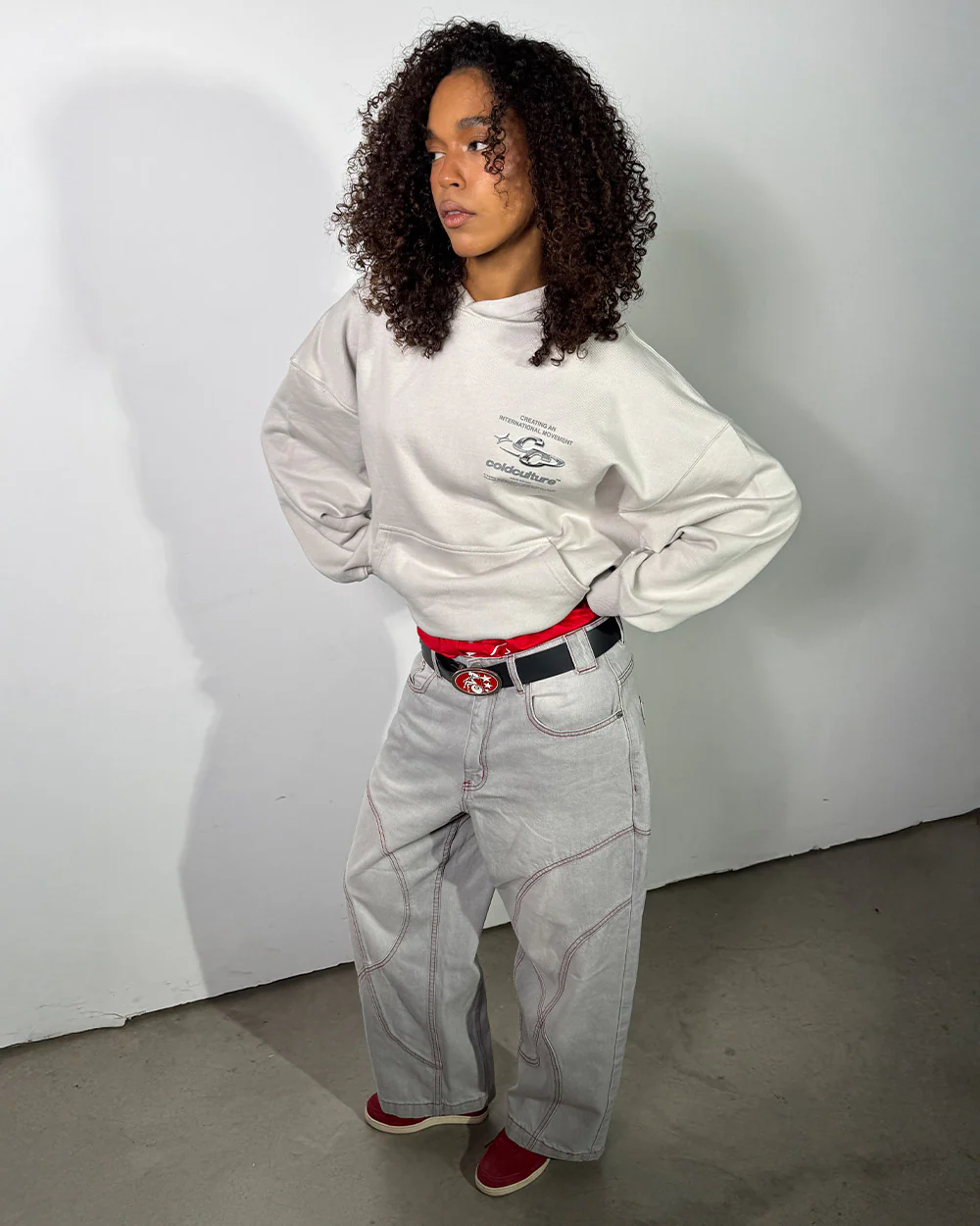 SPARKLY HOODIE PEARL GREY - Image 7