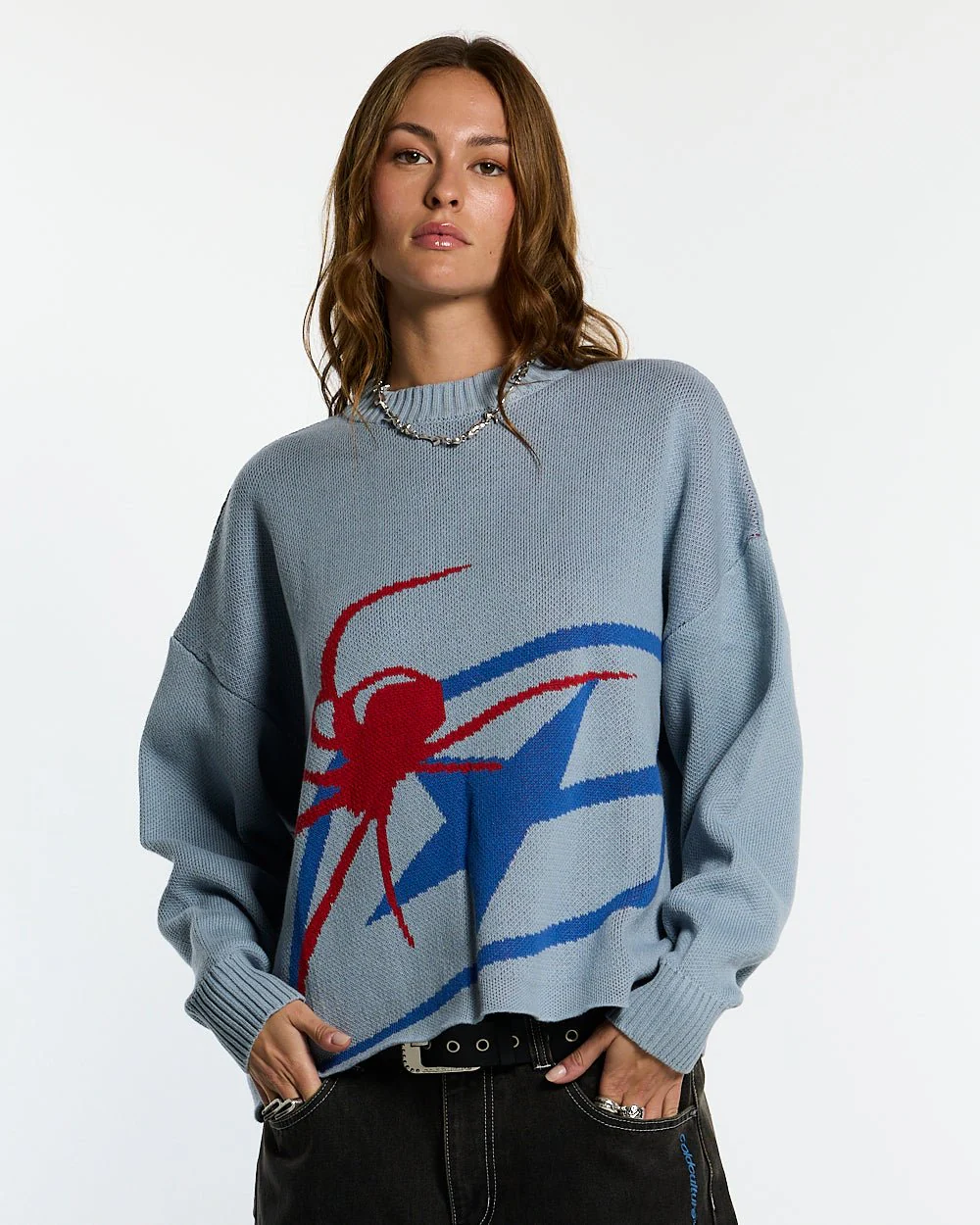 SPIDER KNIT LIGHT BLUE - Image 5