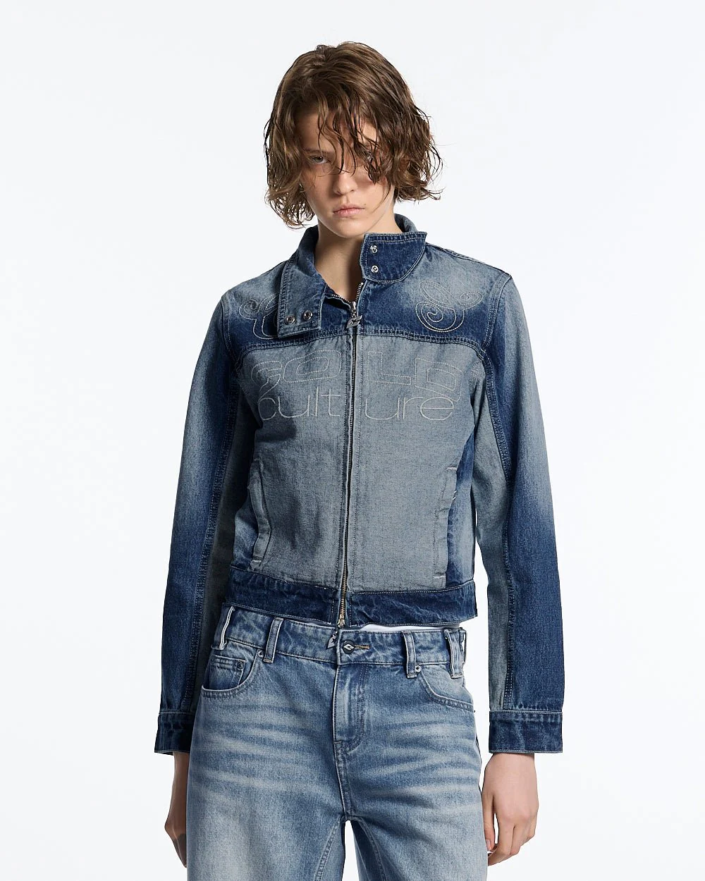SPLIT ZIP JACKET BLUE - Image 3
