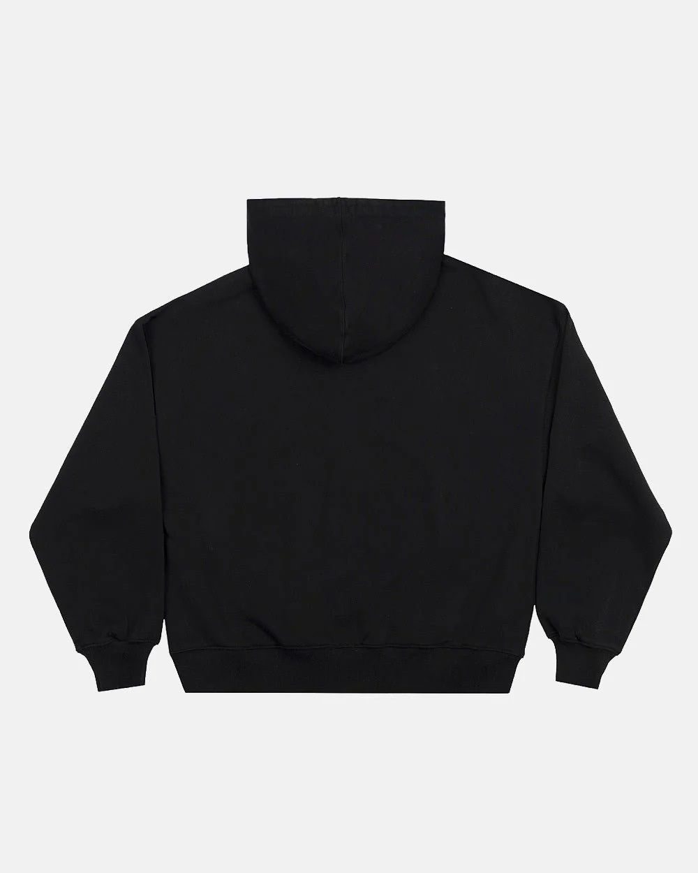 STAR CURVED ZIP HOODIE BLACK - Image 3
