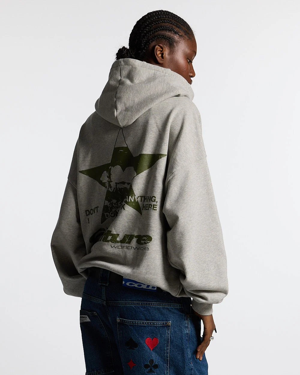 STAR TEETH HOODIE ASH GREY - Image 5