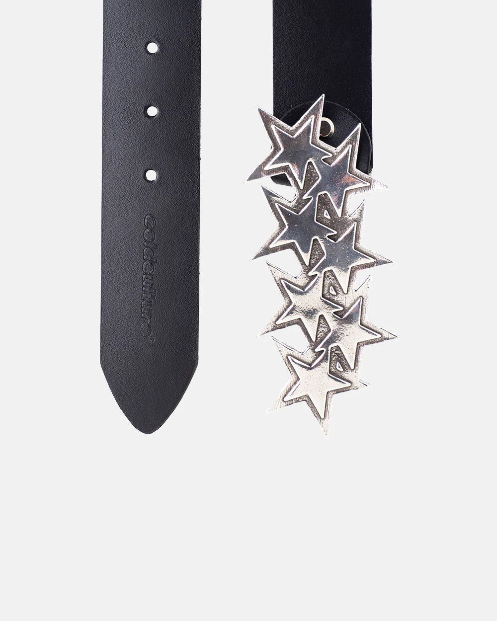 STARS LEATHER BELT BLACK - Image 2
