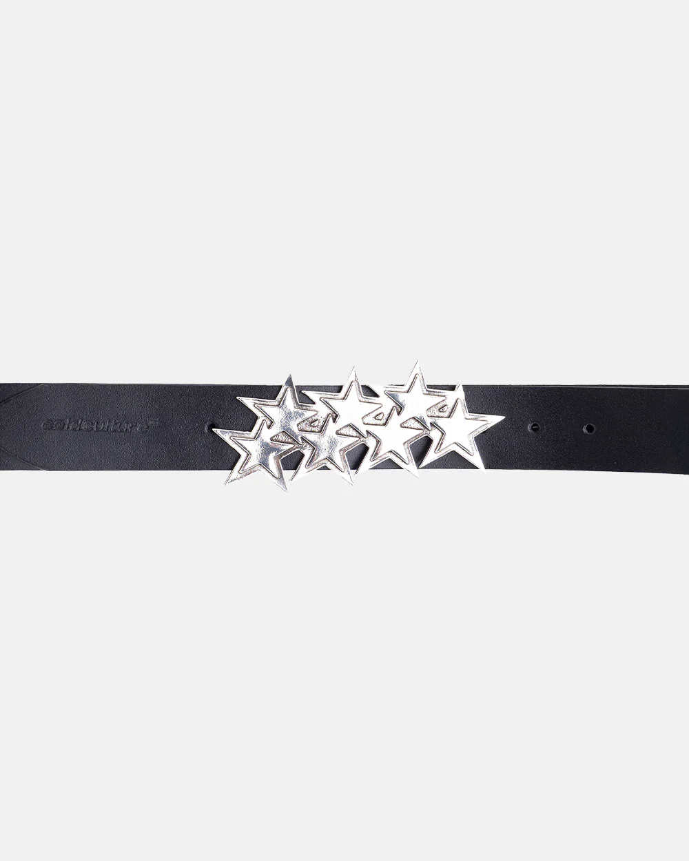 STARS LEATHER BELT BLACK - Image 3