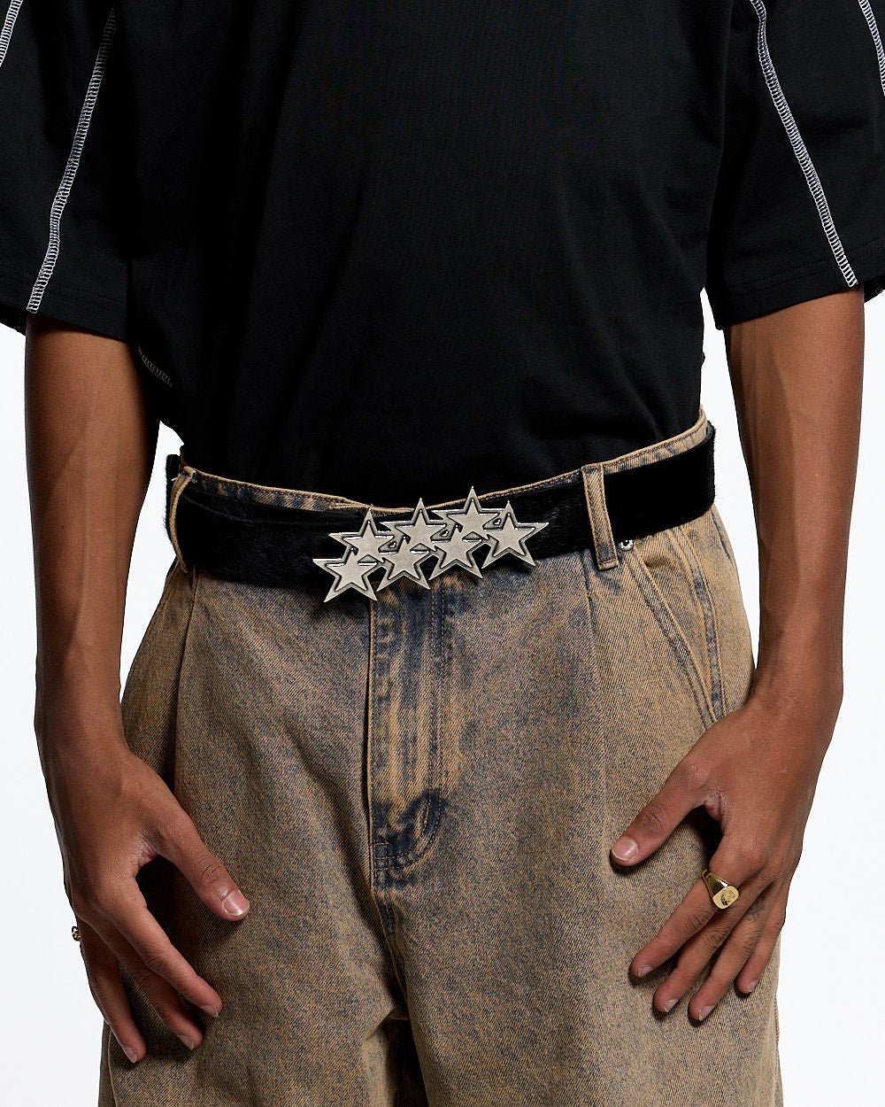 STARS LEATHER BELT FUR LINED - Image 4