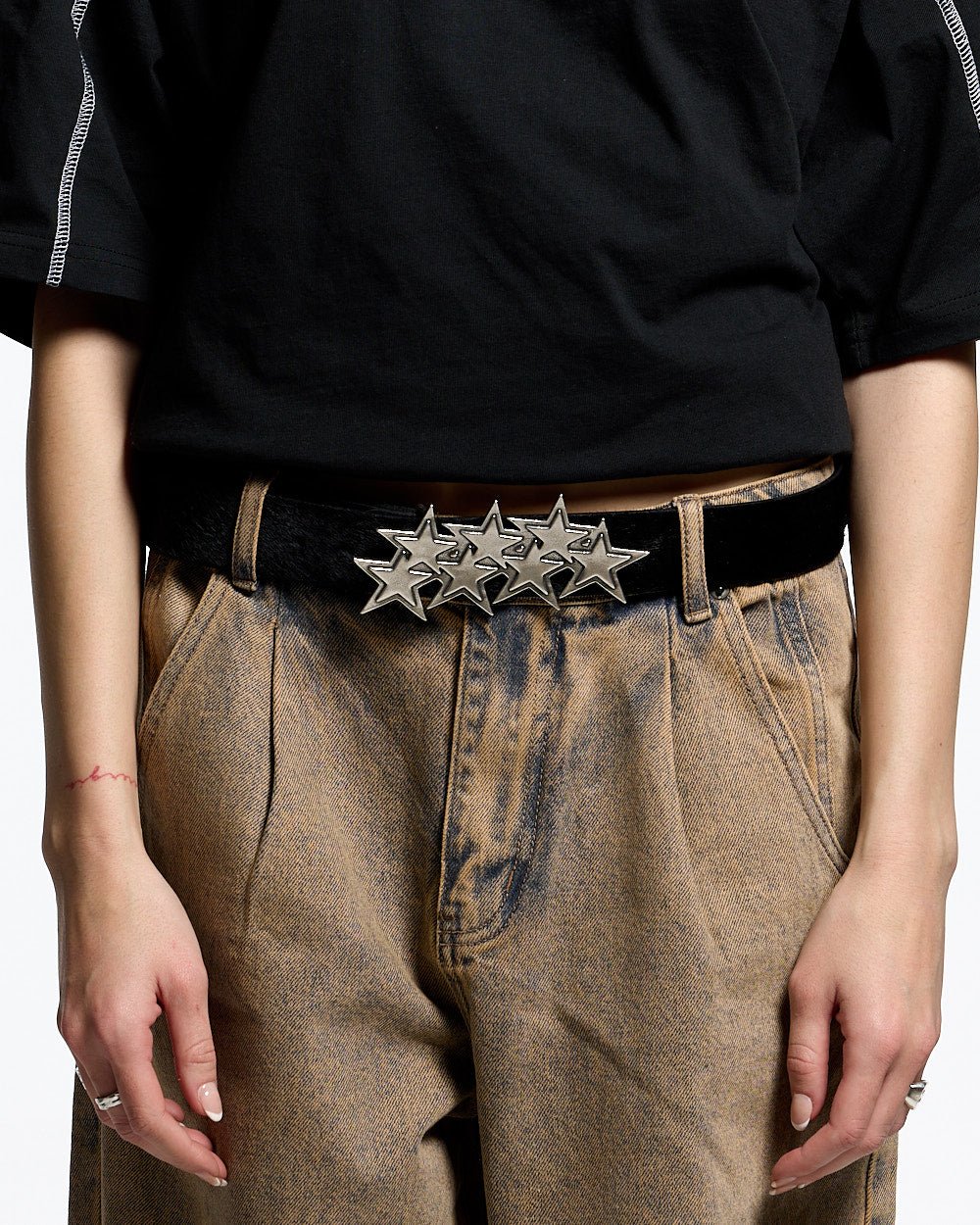 STARS LEATHER BELT FUR LINED - Image 5