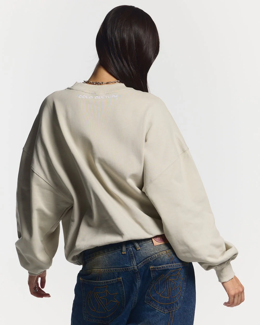 STARS CREWNECK PALE GREY - Image 6