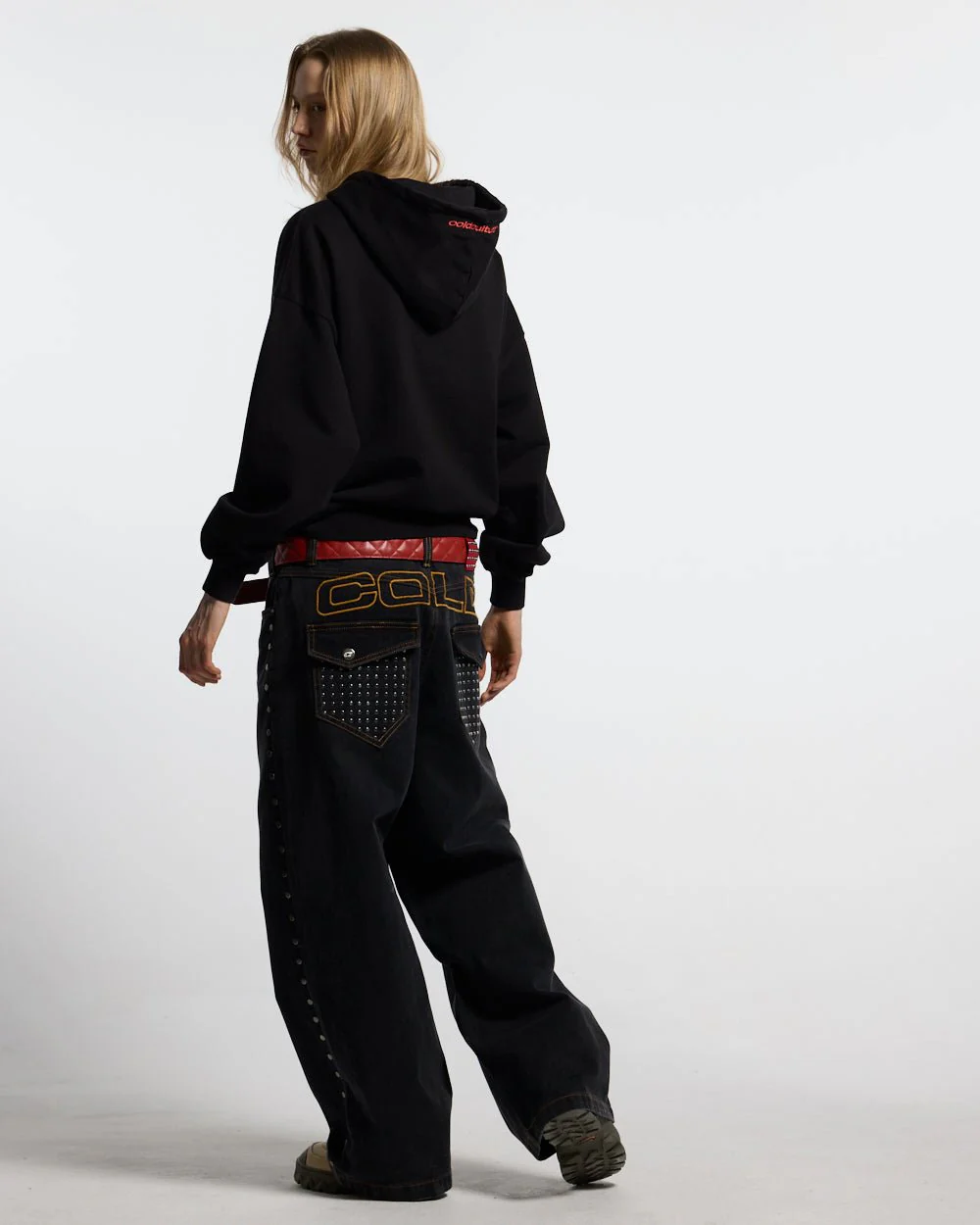 STARS HOODIE BLACK & RED - Image 6