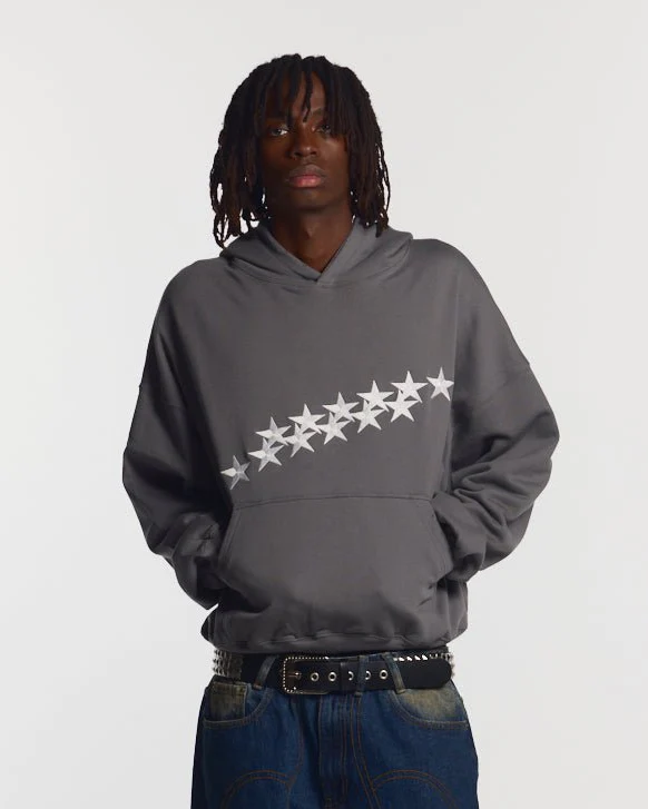 STARS HOODIE DUST GREY - Image 2