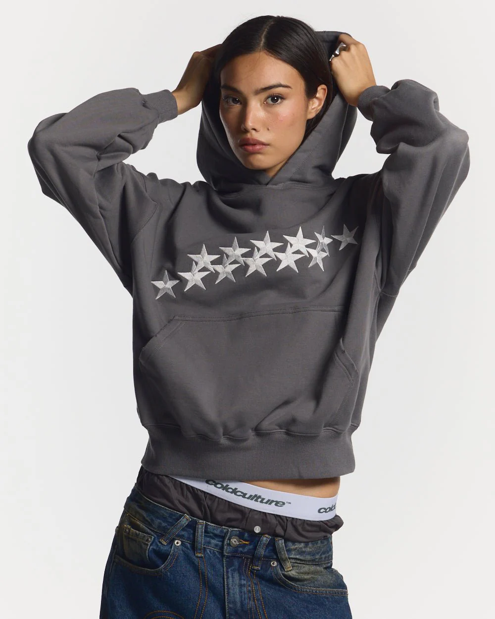 STARS HOODIE DUST GREY - Image 5