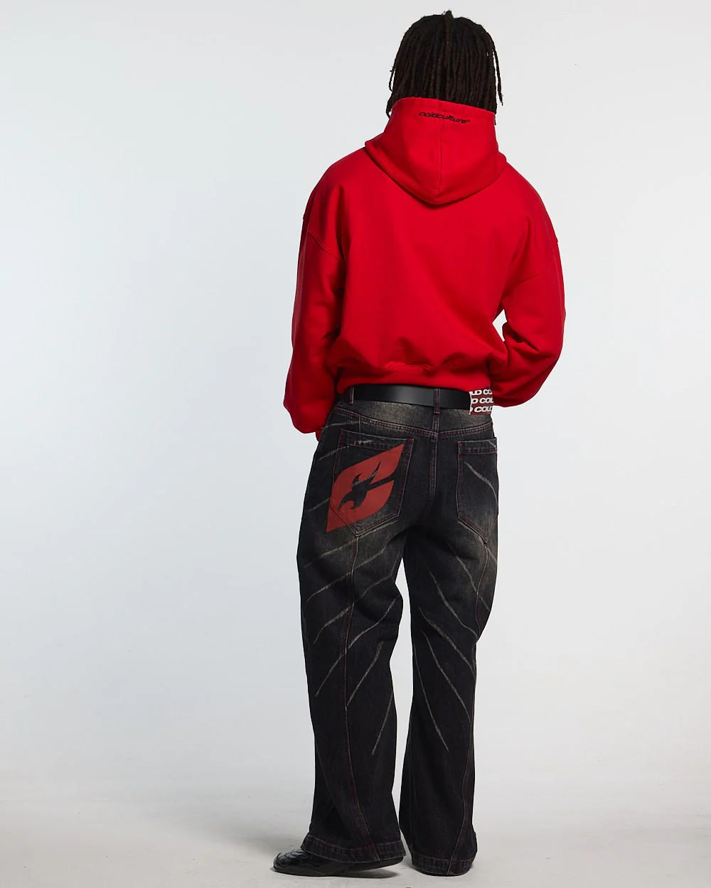 STARS HOODIE RED & BLACK - Image 4