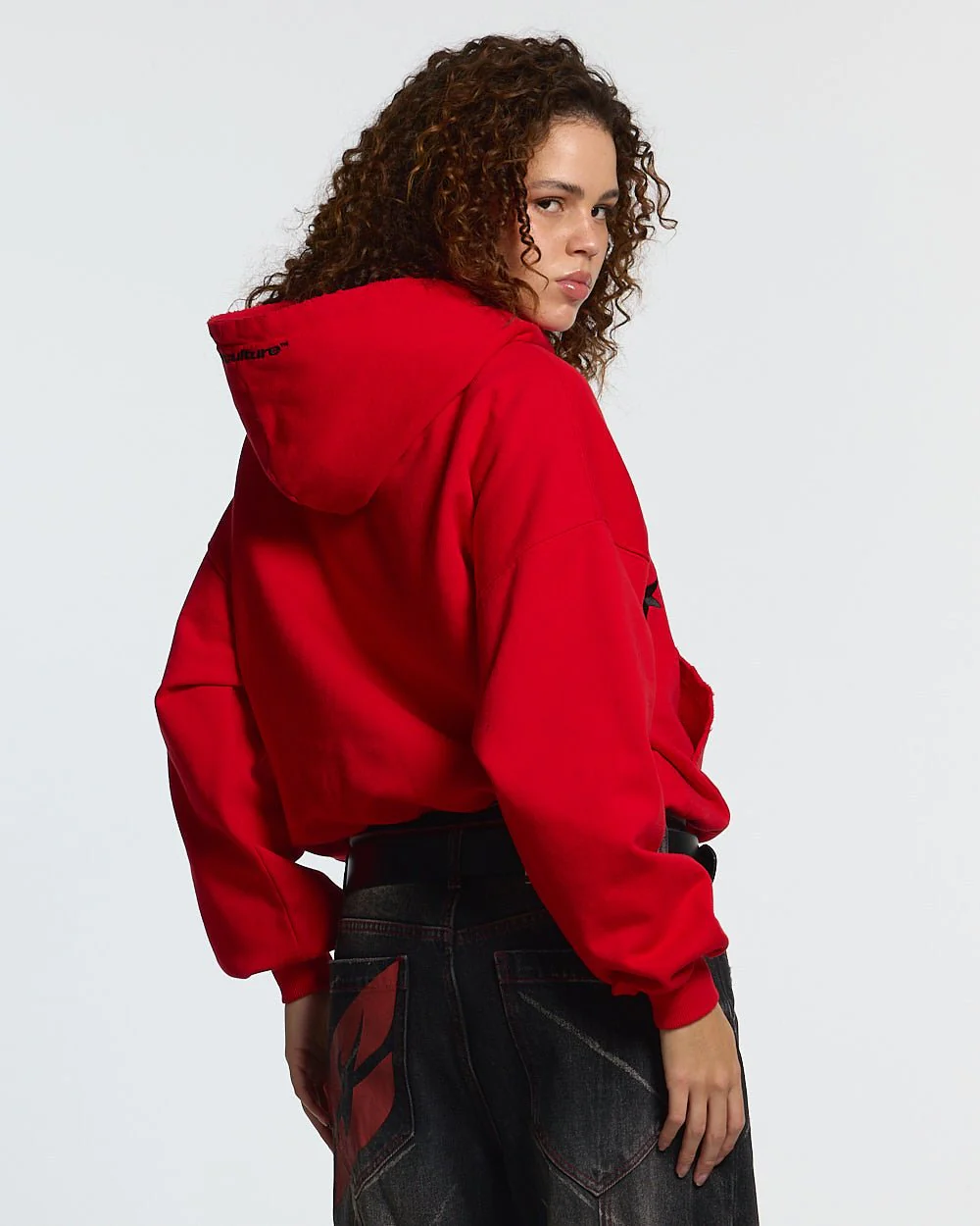 STARS HOODIE RED & BLACK - Image 6