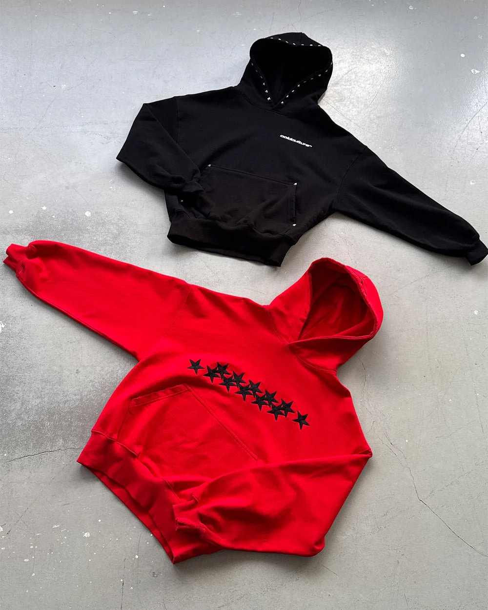 STARS HOODIE RED & BLACK - Image 8