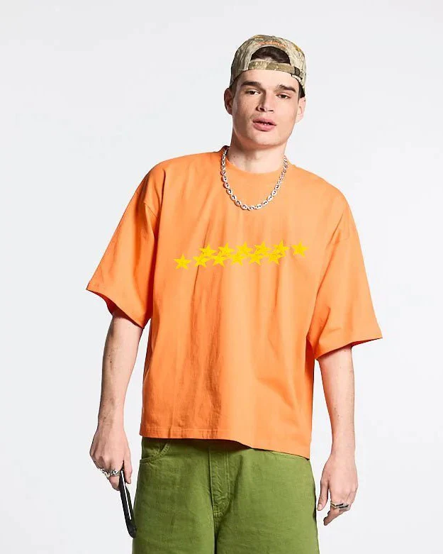 STARS TEE VIBRANT ORANGE - Image 2