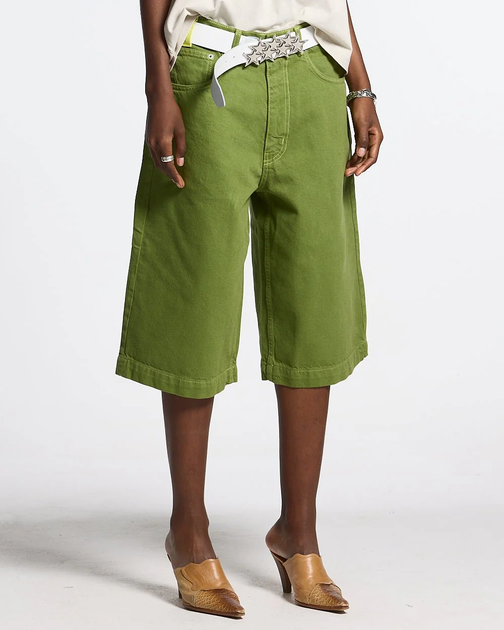 STITCHING JORTS CACTUS GREEN - Image 5