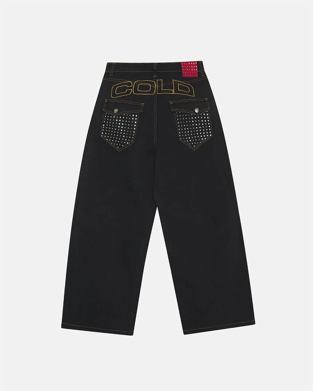 STUDS PANTS BLACK DENIM - Image 2