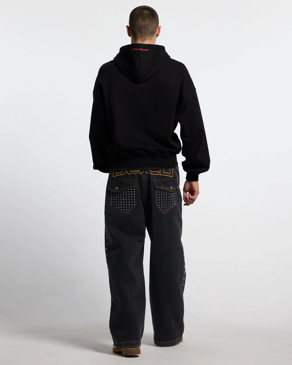 STUDS PANTS BLACK DENIM - Image 5