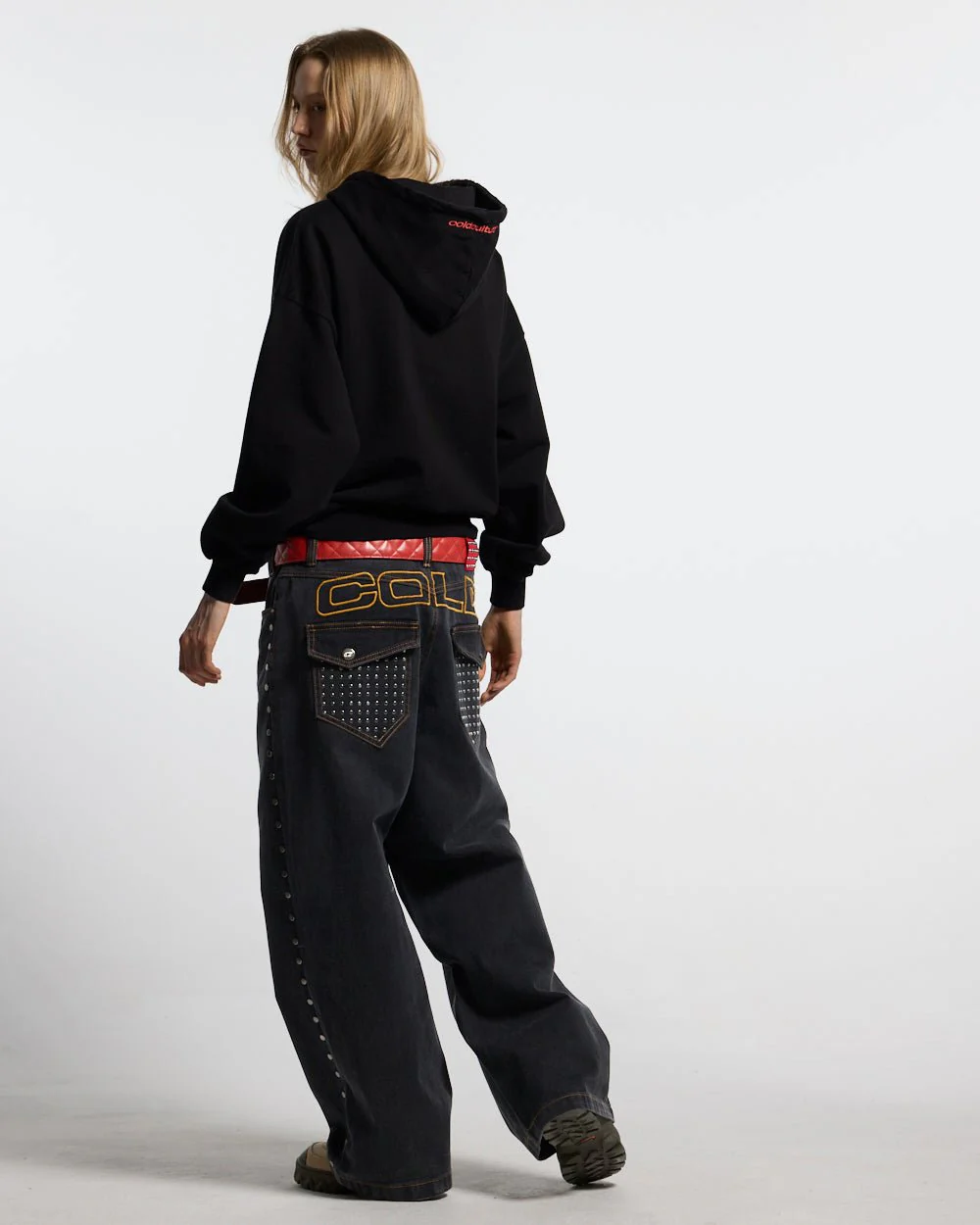 STUDS PANTS BLACK DENIM - Image 7