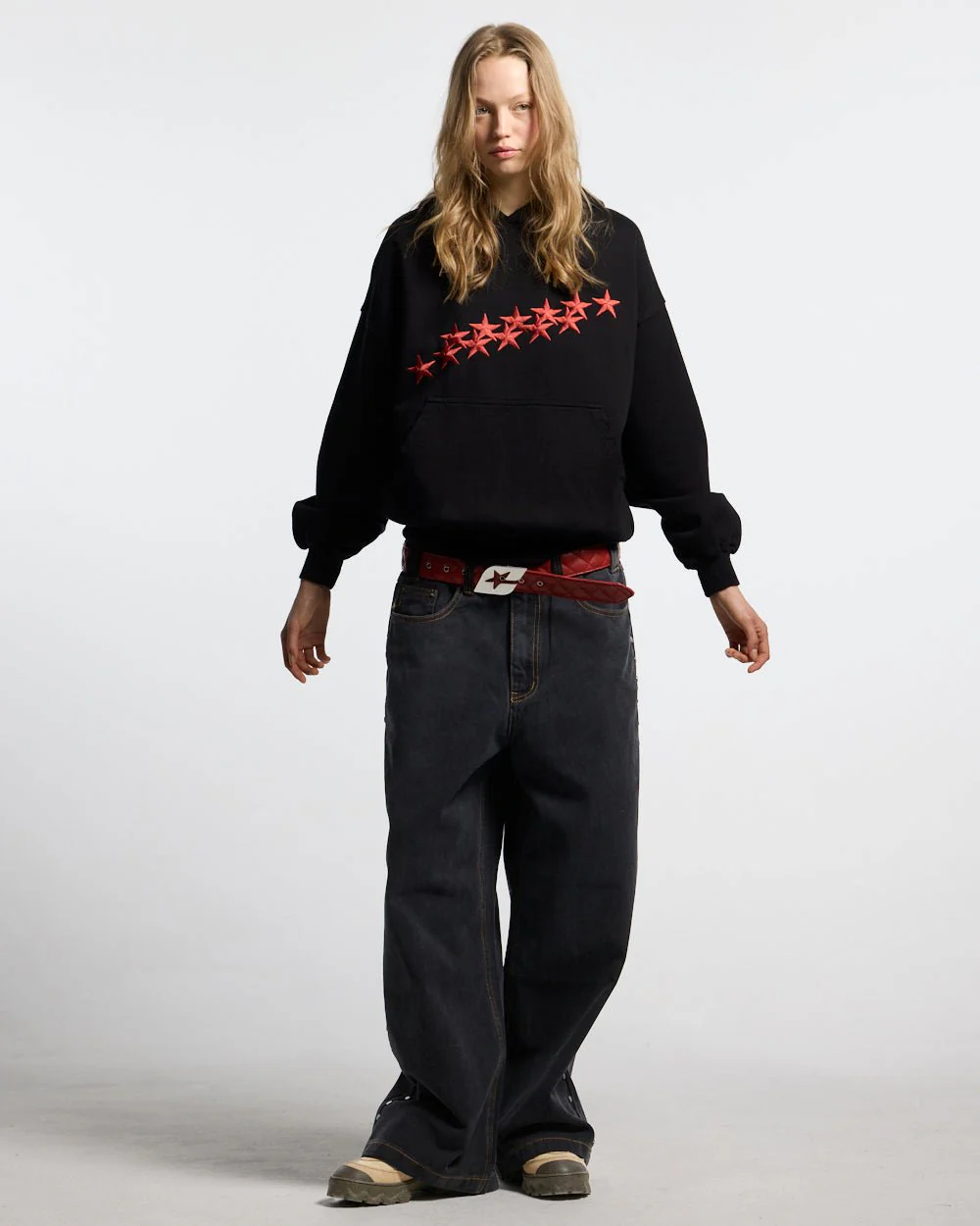 STUDS PANTS BLACK DENIM - Image 8