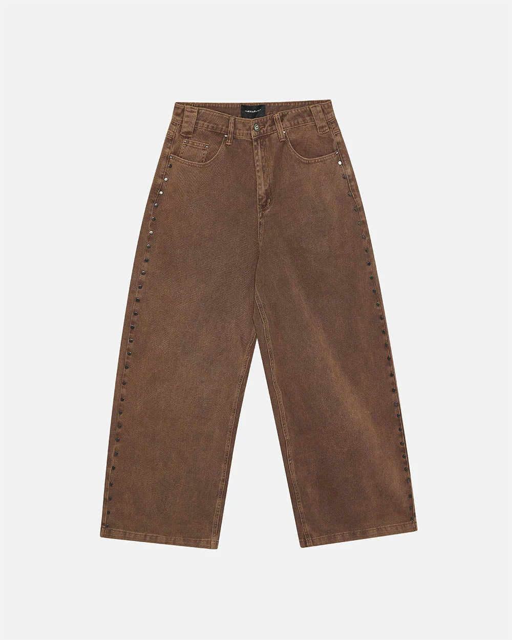 STUDS PANTS BROWN DENIM - Image 4