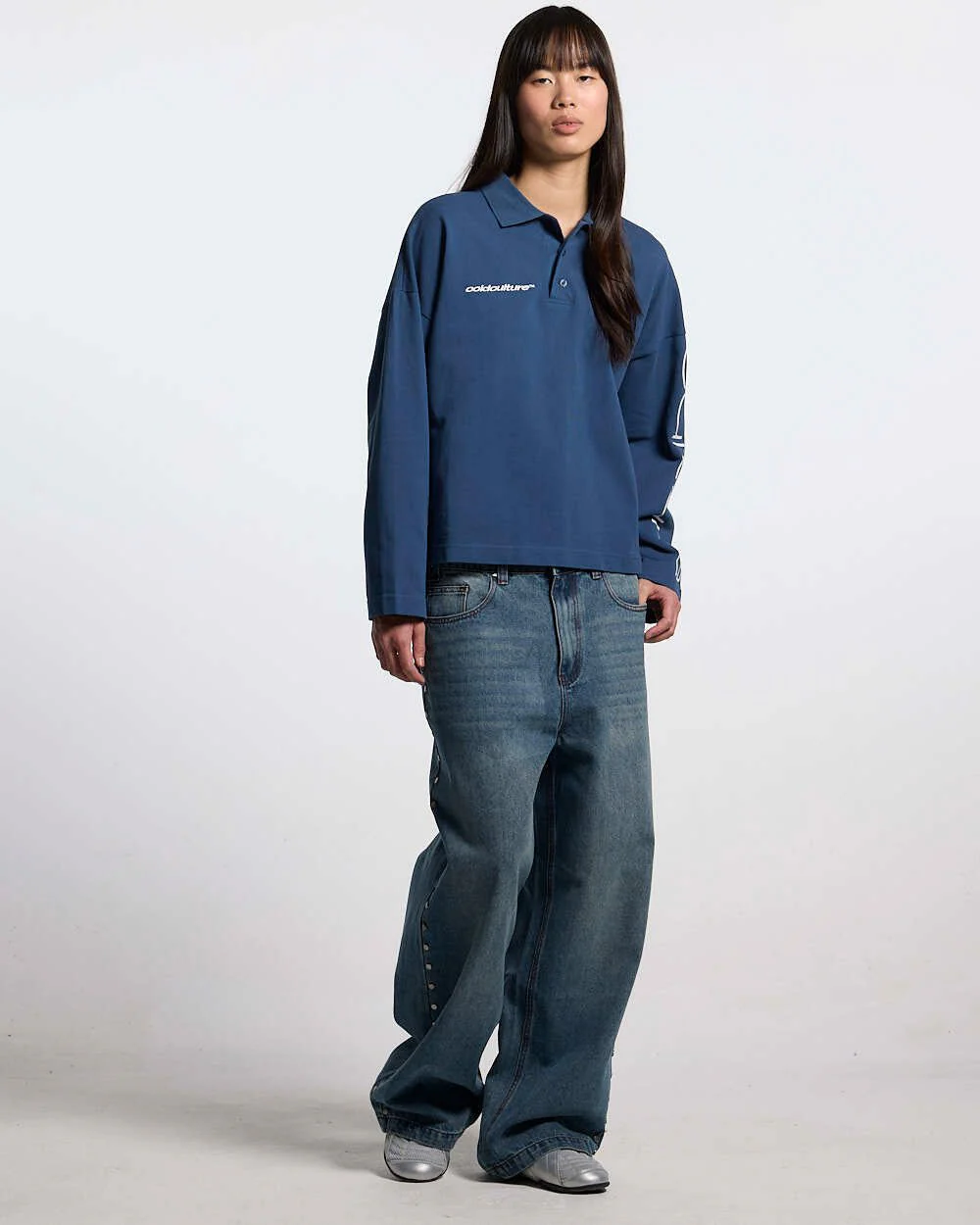 CLASSIC FIVE LONGSLEEVE POLO NAVY - Image 6
